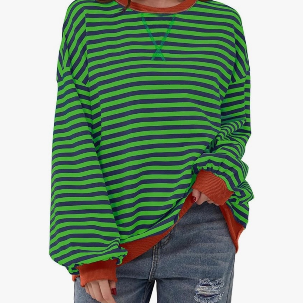 Striped Green and Black Sweater